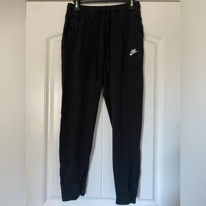 Nike Mens Black Drawstring Athletic Jogger Pants Medium